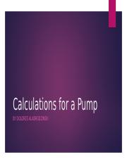Calculations for a Pump.2021.pptx