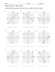Geometry - Practice 8 – Slopes of Lines.docx