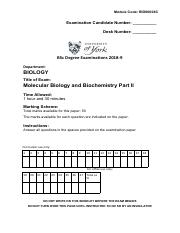 BIO00004C Molecular biology and biochemistry Part II Exam Paper 2018-9 - Q&A Paper.pdf