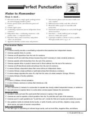 Perfect Punctuation Worksheet