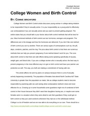 birth control essay