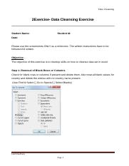 Exercise  3 - Data Cleansing (1)