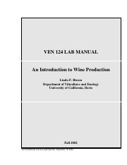 VEN124 Lab Manual 2002