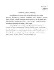 The Subfields of Physical Anthropology ESSAY (1).pdf
