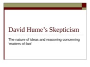 David Hume&acirc;€™s Skepticism