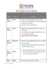 NUR 4360 schedule fall 2020 first 8 weeks-DS.docx