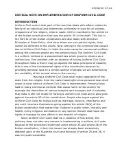CRITICAL NOTE ON IMPLEMENTATION OF UNIFORM CIVIL CODE.pdf