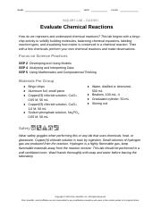Evaluate Chemical Reactions-Guided Inquiry Lab.docx