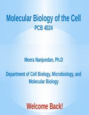 Lecture 1.1_Nanjundan-1 Molecular Biology of Cell