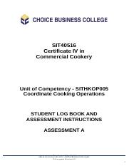 Assessment A - Student Logbook & Assessment Instructions.doc