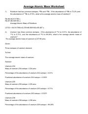 Sara Eblagh _ Average Atomic Mass Worksheet.pdf