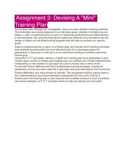 U4L5A3 Devising A %22Mini%22 Training Plan.pdf