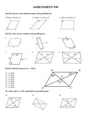 Assignment 30 Properties of Parallelograms.pdf