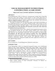 Tezel et al.  2013 - Visual Management in Industrial Construction a Case Study.pdf