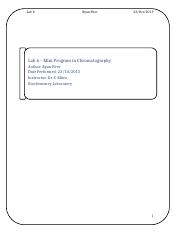Report #6 - Mini Program in Chromatography
