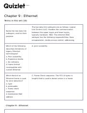 Chapter 9 _ Ethernet Flashcards _ Quizlet.PDF
