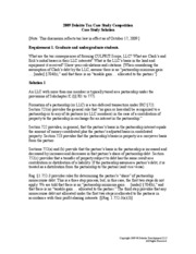 2009 Deloitte Tax Case Study Competition Case Study Solution