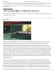 The Lonely Office Is Bad for America - WSJ.pdf