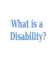 Module 12 Disability- Fall 2017.ppt