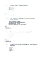 ITSE1346 - Exam #1 50 Quiestion Extract Key