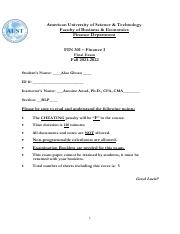 Tutorial FIN 301 Exam Alaa Ghosn.pdf